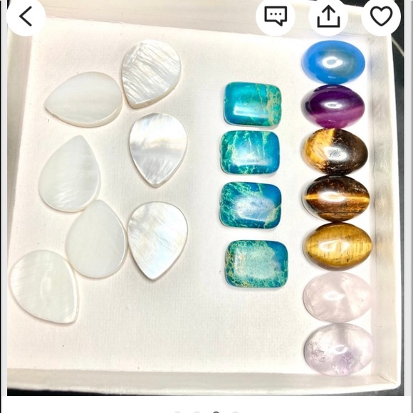 Gemstone Cabochons and beads mother of Pearl, tigers eye, agate, chrysoprase etc - Picture 3 of 3